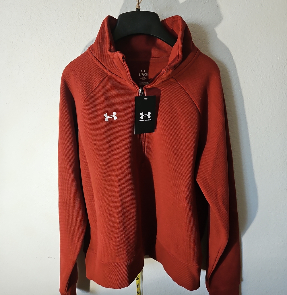 Under Armour Womens Rust-Red Quarter Zip Pullover